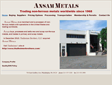 Tablet Screenshot of ansammetals.com